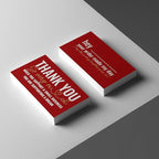 ITZAMNA Thank you for supporting small business cards Customer appreciation note cards Pink Script with Heart Pack of 100 Red