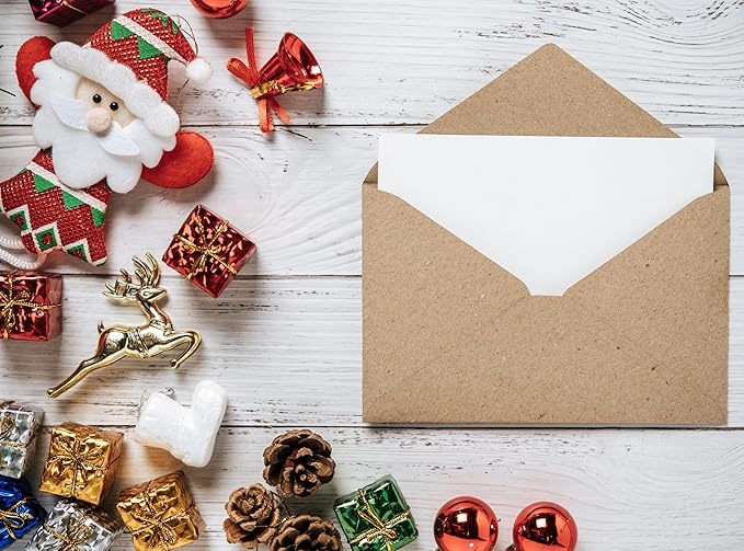 Iconikal Kraft Mini Special Occasion Envelopes, 4 x 2.75 inches, 100-Count