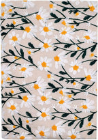 BLBMH Embroidery Book Covers for Paperbacks Fit for 5.5x8.5 inch Adjustable Book Sleeve Cover for Women Over 15 Soft Cloth Protector for Privacy Notebook Novels - Daisy 3