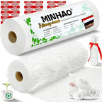 Honeycomb Packing Paper, 12"x200' White | Perforated Honeycomb Packing Paper Recyclable Moving Supplies for Shipping & Moving | Plastic-Free Alternative to Bubble Cushion Wrap with 36 Fragile Stickers