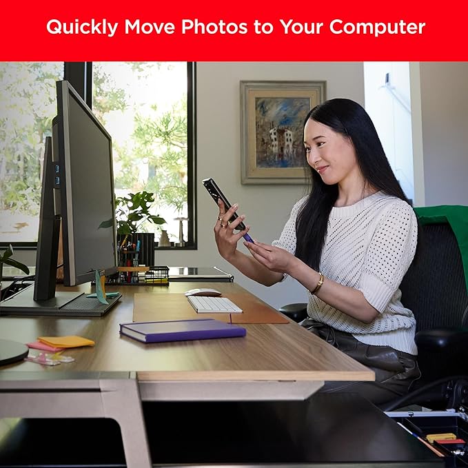 SanDisk 512GB Phone Drive for Android - The 2-in-1 USB for Smartphones, Tablets, and Computers - Thumb Drive with USB Type-C and Type-A Connectors, Yellow Daffodil - SDDDC6-512G-G46YD