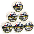 ADHES No Noise Clear Packing Tape, 1.88 Inch x 55 Yards x 6 Rolls, 2.6mil Heavy Duty Shipping Tape Strong & Durable Package Tape for Shipping, Moving, Mailing and Sealing