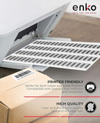 enKo 2 x 4 Inch Label - White Blank - 10 Up Address Mailing Labels for Laser Inkjet Printer (100 Sheets, 1000 Labels)