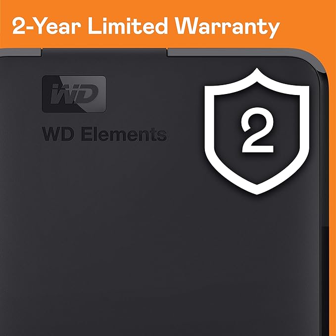 WD 1.5TB Elements Portable External Hard Drive for Windows, USB 3.2 Gen 1/USB 3.0 for PC & Mac, Plug and Play Ready - WDBU6Y0015BBK-WESN