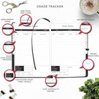 Academic Planner - Daily, Weekly, and Monthly Scheduling - 8.3 x 5.8 Inches - Undated Student Planner for Maximizing Focus and Productivity - 2020-2021 Reference Calendars (Black)