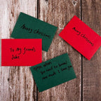 120 Pack Mini Envelopes Christmas Red and Green Envelopes Self-Adhesive Kraft Paper Tiny Pockets for Holiday Small Gift Cards Invitations Business Notes(4.13"×2.76") (Green)