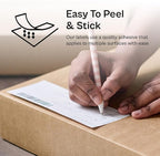 PSBM Thermal Transfer Labels, 4x3 Inch, 4 Rolls, 1960 Labels/Roll, 3 Inch Core, Perforated, Must Have Thermal Ribbon (Not Included)