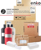 enKo 2 Stacks/4000 Labels 4" x 6" Fanfold Direct Thermal Labels Compatible for Rollo Zebra Printer - Shipping Mailing Postage Labels, Perforated, Permanent Adhesive (2 Labels/Fold | 2000 Labels/Stack)