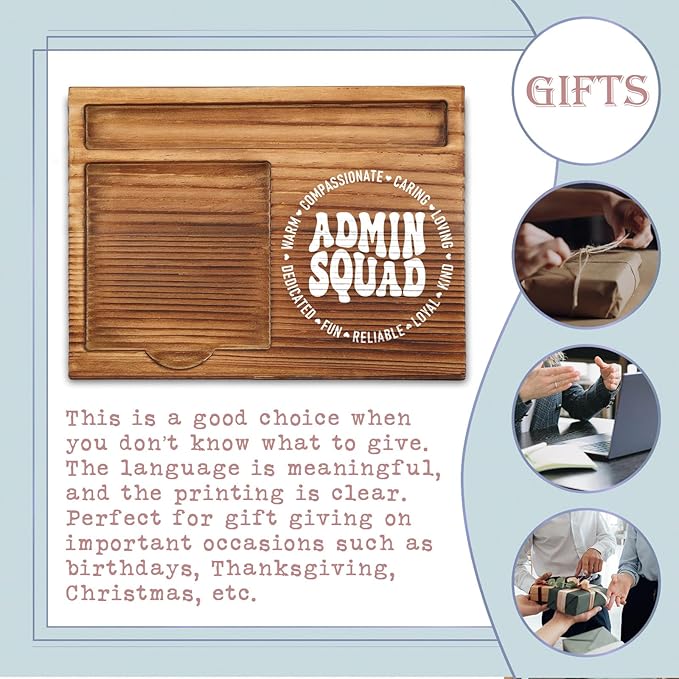 Admin Squad Gifts, Admin Life Gift, Admin Team Gifts, Administrative Assistant Staff Gifts, Thank You Administration Appreciation Gifts Office Desk Self-Stick Note Pad Holders ZSS8