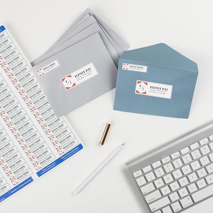 Avery Mailing Address Labels, Inkjet Printers, 10,000 Labels, 1/2 x 1-3/4, Permanent Adhesive, Easy Peel (5 Packs 8167)