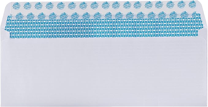 Aimoh 250#9 Custom Printed Courtesy Reply Mail Self-seal Security Envelopes - Personalized with Logo and/or Return Address - Self-seal Closure, 3-7/8 x 8-7/8 Inches, 250 Count (7-30138-250)