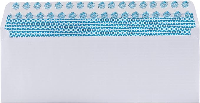 Aimoh 100#9 Custom Printed Courtesy Reply Mail Self-seal Security Envelopes - Personalized with Logo and/or Return Address - Self-seal Closure, 3-7/8 x 8-7/8 Inches, 100 Count (7-30138-100)