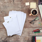 Frienda 4 Sizes Clasp Envelopes Kraft Paper Catalog Clasp Envelope with Closure for Filing, Storing or Mailing Documents, 50 Pieces(5 x 7 In, 6 x 9 In, 9 x 12 In, 10 x 13 In,White)