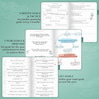 Legend Planner PRO – Deluxe Weekly & Monthly Life Planner to Increase Productivity and Hit Your Goals. Time Management Organizer Notebook – Undated – 7 x 10" Hardcover + Stickers – Viridian Green