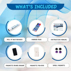 YOUNGJQ Large Magnetic Whiteboard Surface 100" x 48", Self-Adhesive & No Ghosting Dry Erase White Board Sheet for Wall, Peel and Stick Wallpaper for Conference Room Playroom Office