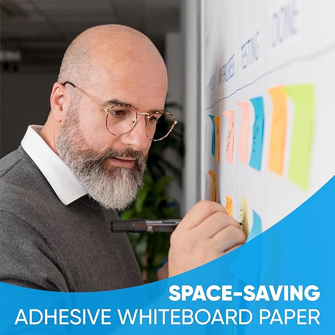 YOUNGJQ Magnetic Whiteboard Contact Paper 72" x 48", Self-Adhesive Magnetic Dry Erase White Board Sticker for Wall, Peel and Stick Wallpaper, Easy to Write and Clean for Home Playroom Office