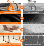 CLATINA Big & Tall Waiting Room Guest Chair with Bonded Leather Padded Arm Rest and Sled Base for Office Reception Lobby and Conference Desk, Black(8 Pack)