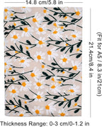 BLBMH A5 Book Covers for Paperbacks Book Cover for Privacy Fit for 5.5x8.3 inch Adjustable Book Sleeve Cover for A5 Diary Notebook Fabric Softcover Protector for Women Over 15 - Daisy 2