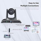 Tenveo 12X Optical Zoom PTZ Conference Camera USB3.0/HDMI 90° Wide View Angle, FHD 1080P 60FPS for Video Conferencing Business Meeting Church Services Worship Education Zoom Teams OBS