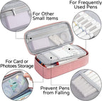 WEMATE Pencil Case, Large Storage Organizer for Stationery, Back - to - School Essential, Teacher Must - have, Big Pencil Pouch, Marker Case School Supplies for College & High School