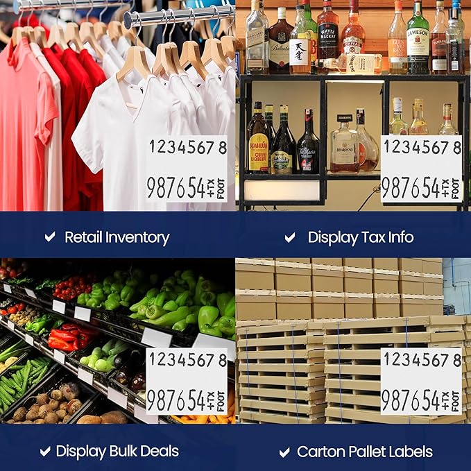 Perco White Pricing Labels for Monarch 1136 - 3 Sleeves, 24 Rolls Value Pack - 42,000 Labels with Ink Rolls Included