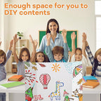 Ctosree 60 Pcs Tri Fold Display Board,36" x 48" Portable Lightweight Foldable Presentation Poster Board for Office Projects Exhibitions Workshops, White