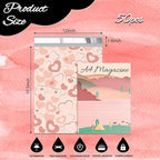 Pink Heart Poly Mailer 12x15.5 Inch 50 Pcs, Waterproof Shipping Bags for Clothing, Tear-Resistant Mailier Bags, Strong Mailing Bags with Self-Seal