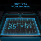 OMTech Pronto 130W CO2 Laser Engraver | 51" × 35" Laser Cutting Machine with Autofocus | 2-Way Pass, Air Assist, Red Dot Pointer | Ideal for Wood, Glass, Acrylic, and More