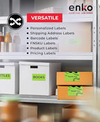 enKo [6 Rolls, 1800 Direct Thermal Labels] Green Colored Compatible for Dymo 30256 Label (2-5/16 x 4") Use with Dymo, Rollo Thermal Printer as Shipping & Mailing Labels