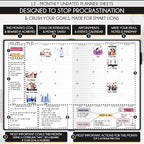 Hourly Planner - Undated Daily, Weekly & Monthly Planner with Budget Section | A 12 Month Journey to Increase Productivity & Happiness | Life Organizer & Gratitude Journal - Vertical Format