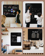 Magnetic Glass Whiteboard，60"x48" Wall Mounted Frameless Dry Erase Board for Office, Home & School Black