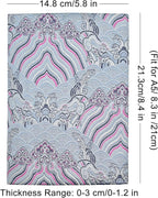 BLBMH A5 Book Covers with Bookmarks Adjustable Fabric Paperbacks Book Cover for Privacy Hardcover Softcover Novels Notebook Protector Fit for 5.5x8.3 inch - Chinese Grey