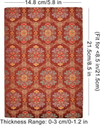 BLBMH A5 Book Covers for Paperbacks Fit for 5.5x8.4 inch Adjustable Book Sleeve Cover for Women Over 15 Soft Cloth Protector for Novels Notebook Journal - Flower Red