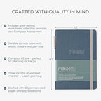 Quarterly Undated Planner - Goal Setting And Weekly Planner, Productivity Tools, Time-Management, Habit Tracker, Navy