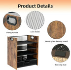 Wood Desk Organizer - 5-Tier Desktop File Organizer with Drawer, Wooden Paper Tray, Office Desk Organzier and Accessories for Papers, Mail, Notebooks, Stationery