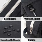 Sooez High Capacity Pencil Case, Big Pencil Bag Pouch Box Organizer Pen Case, Portable Journaling Supplies with Easy Grip Handle & Loop, Asthetic Supply for Girls Adults, Black