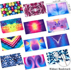 feela 12 Pack Jumbo Fabric Book Covers, Stretchable Washable Durable Reusable Nylon, for Hardcover Textbooks Notebooks up to 9'x11', 12 Patterns