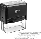 MaxMark Customized Self Inking Stamp - Up to 8 Lines of Text - XX-Large Size - Choose from 15 Ink Colors