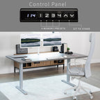 VIVO Electric 71 x 36 in Standing Desk, Memory Height Adjustment, 1B Series, Dark Gray Top Gray Frame, DESK-KIT-1G7G-36