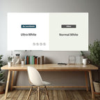 J&J worldwide Glass Whiteboard, Magnetic Brilliance White Dry Erase Board 36" x 60" Invisible Mount, Includes Markers, Marker Tray, Eraser for Wall, Office, Home, School