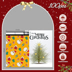 Christmas Poly Mailer 6x9 Inch 100 Pcs, Waterproof Shipping Bags for Clothing, Tear-Resistant Mailier Bags, Strong Mailing Bags with Self-Seal - Santa claus Printed