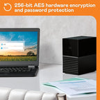 Western Digital 24TB My Book Duo Desktop RAID External Hard Drive HDD, USB 3.1, With Password Protection and Auto Backup Software - WDBFBE0240JBK-NESN