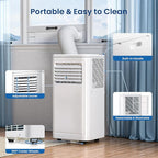 ZAFRO Portable Air Conditioners, 8000 BTU, 3 in 1 Portable AC Unit with Window Kits, Fan & Dehumidifier Modes, Cools up to 350 Sq.Ft, LED Display/Remote Control, 24H Timer for Living Room, Bedroom
