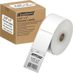 2.25" x 3" Thermal Labels | 6 Rolls | 5040 Labels | fits Zebra, Munbyn, Rollo, Godex, Arkscan, iDPRT, Offnova Thermal Label Printers and More | Blank White Adhesive Stickers by Ecotherm