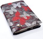 BLBMH Book Covers for Paperbacks Book Cover for Privacy Fit for 5.5x8.5 inch Adjustable Book Sleeve Cover for Diary Books Fabric Softcover Protector for Notebook - Butterfly C 8.5in