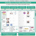 Hourly Planner - Undated Daily, Weekly & Monthly Planner with Budget Section | A 12 Month Journey to Increase Productivity & Happiness | Life Organizer & Gratitude Journal - Vertical Format