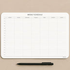 Schedule Pad, Tear Off Undated Weekly Planner Notepad, A4 Size (8,3" X 11,7"), Premium Thick Paper with Cardboard Back Support, Weekly Desk Planner by CLEVER SIGNS