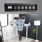 VIVO Electric Corner L-Shaped 63 x 47 in Standing Desk, Memory Height Adjustment, White Top White Frame, DESK-E3CTW-47