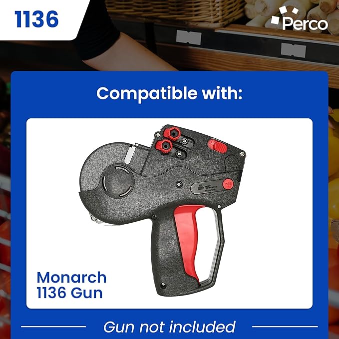 Custom Price and Date Labels for Monarch 1136 Guns - Choose Color, Font and Imprint - 3 Sleeves, 42,000 Labels