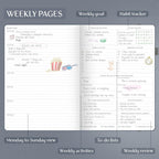 Legend Planner PRO Premium – Large Undated Weekly, Monthly & Budget Planner with Habit Tracker – Life Organizer for Time & Task Management, Goal Setting & Productivity – A4 size (Mystic Gray)